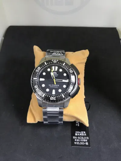 Pre-owned Orient M-force 200m Rn-ac0l01b Automatic Mens Watch Us4