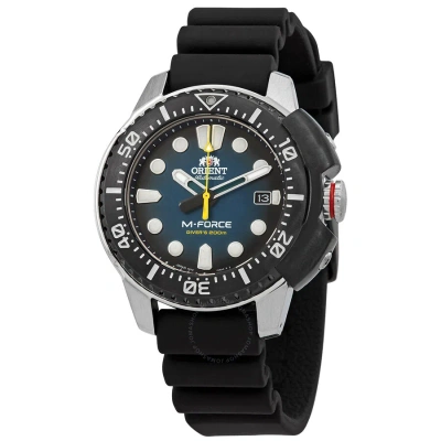 Orient M-force Automatic Blue Dial Men's Watch Ra-ac0l04l00b In Black