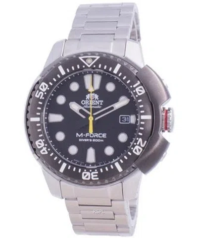 Pre-owned Orient M-force Automatic Diver's Ra-ac0l01b00b 200m Men's Watch