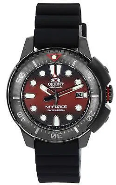 Pre-owned Orient M-force Automatic Diver's Ra-ac0l09r00b Men's Watch