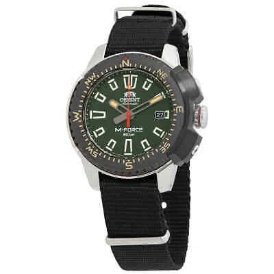 Pre-owned Orient M-force Automatic Green Dial Men's Watch Ra-ac0n03e10b