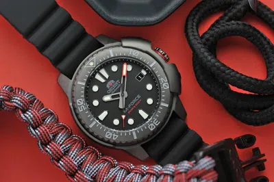 Pre-owned Orient M Force Iso Air Diver Automatic Watch Black Dial Ac0l03b Made In Japan