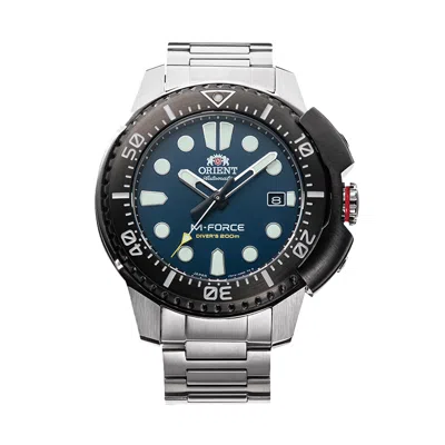 Pre-owned Orient M Force Iso Air Diver Automatic Watch Blue Dial Ac0l07l Made In Japan