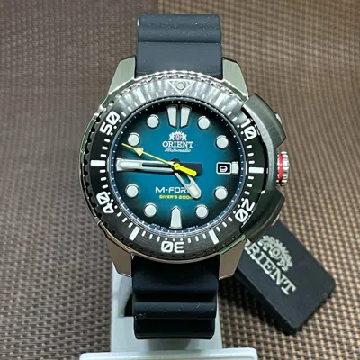 Pre-owned Orient M-force Ra-ac0l04l00b Automatic Black Diver's Rotating Bezel Watch Ac0l