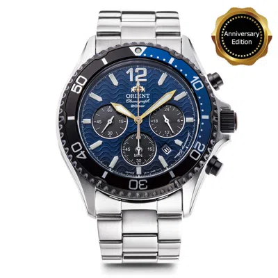 Pre-owned Orient Mako 20th Anniversary Limited Rn-tx0208l Chronograph Solar Watch 42.8mm