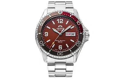 Pre-owned Orient "mako-3" Automatic 200m Diver Watch Ra-aa0820r19b In Matte Red