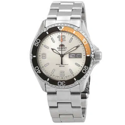 Pre-owned Orient Mako-3 Automatic Ivory Dial Men's Watch Ra-aa0821s