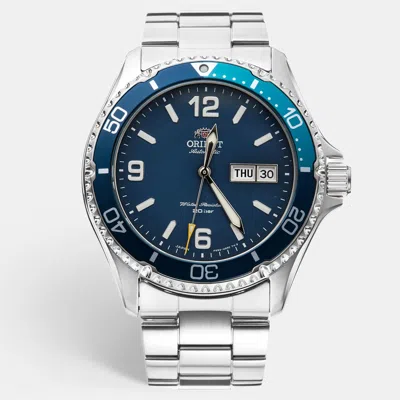 Pre-owned Orient Mako Iii Ra-aa0818l09c Blue Dial Stainless Steel Men's Wristwatch 41.8 Mm