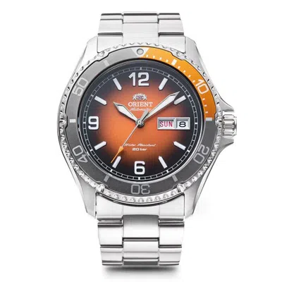 Pre-owned Orient Mako Rn-aa0817y Sports Mechanical Automatic Watch Mandarin Orange 41.8mm