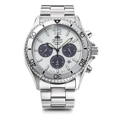 Pre-owned Orient Mako Rn-tx0205s Wwf Watch Japan Collaboration Limited Panda Solar Men