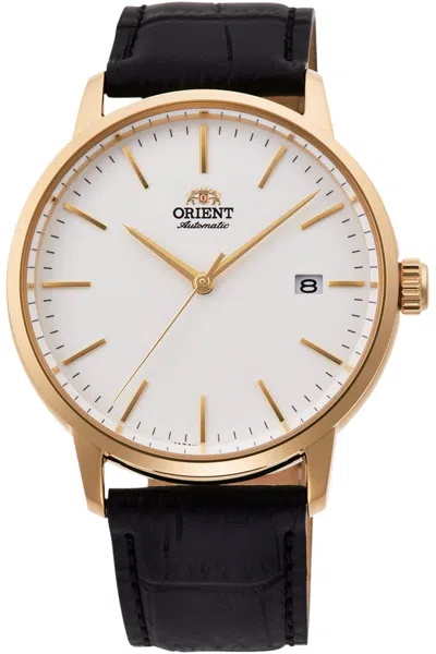Orient Men's 40mm Leather Watch Ra-ac0e03s10b In Gold