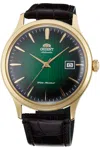 ORIENT MEN'S 42MM LEATHER WATCH FAC08002F0