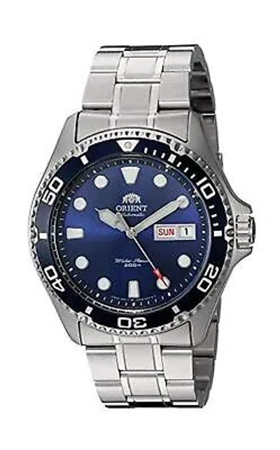 Pre-owned Orient Men's Japanese Automatic / Hand-winding Stainless Steel 200 Meter Divi... In Marine Blue