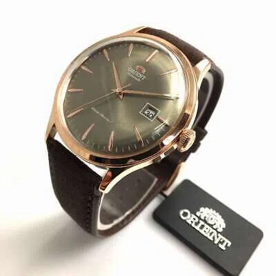 Pre-owned Orient Men's  Bambino Version Rose Gold Automatic Watch Ra-ac0p04y10b