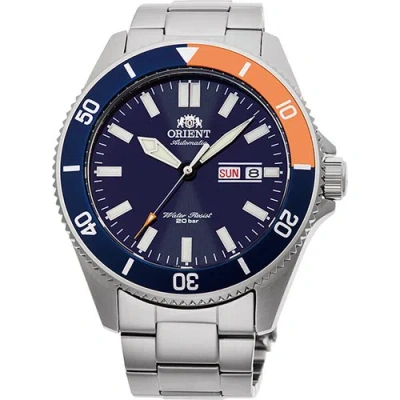 Pre-owned Orient Men's  Kanno Automatic Blue Dial Silver Tone Wrist Watch Ra-aa0913l19b