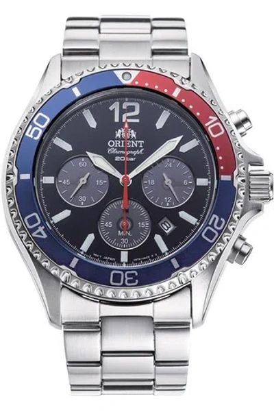 Pre-owned Orient Men's Ra-tx0201l10b Sport Mako 43mm Solar Watch