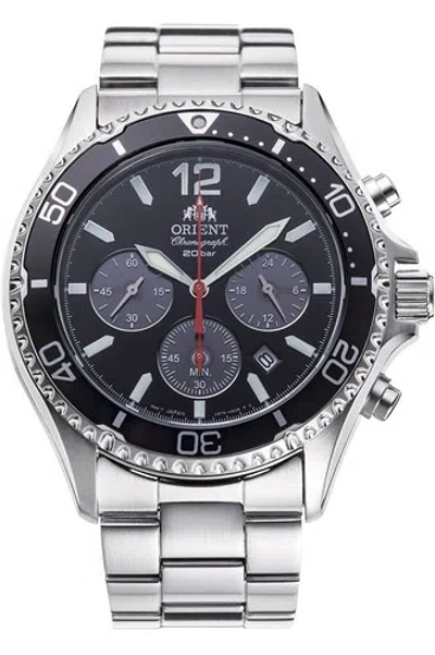 Pre-owned Orient Men's Ra-tx0202b10b Sport Mako 43mm Solar Watch