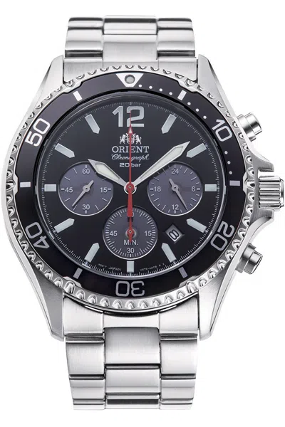 Orient Men's Ra-tx0202b10b Sport Mako 43mm Solar Watch In Silver