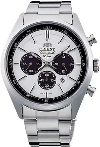 Pre-owned Orient Men's Watch Neo 70's Neo-seventies Solar Panda Milky White Wv0041tx
