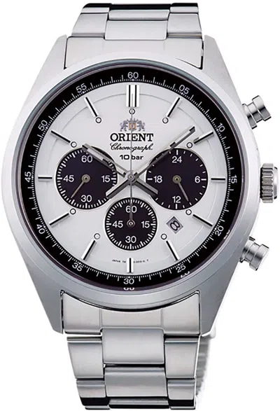 Pre-owned Orient Men's Watch Neo 70's Neo-seventies Solar Panda Milky White Wv0041tx Japan