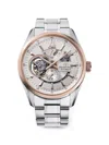 Orient 모던 스켈레톤 41mm 시계 In Silver
