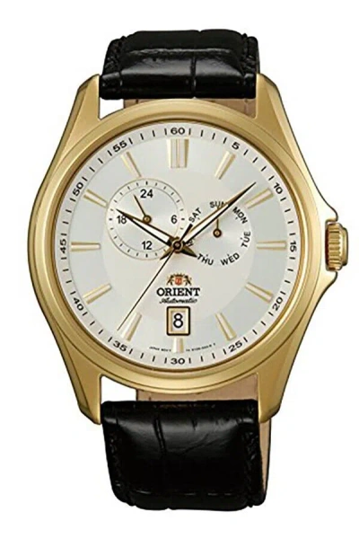 Pre-owned Orient Multi-eyes Automatic Watch Day Date White Dial Et0r004w Made In Japan