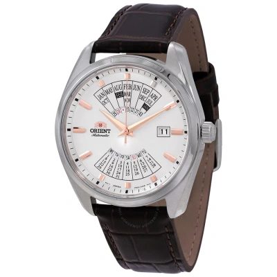 Orient Multi Year Automatic White Dial Men's Watch Ra-ba0005s10b In Brown / Gold Tone / Rose / Rose Gold Tone / White