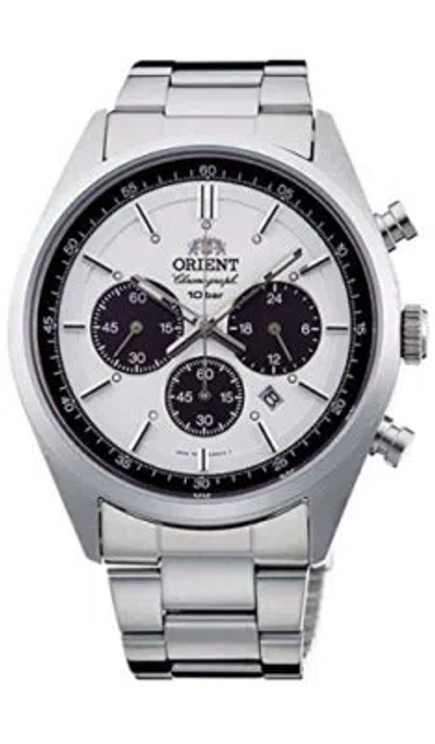 Pre-owned Orient Neo 70's Solar Panda Wv0041tx Solar Chronograph Men Watch From Japan