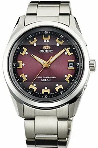 Pre-owned Orient Neo 70's Wv0081se Standard Red Solar Radio Watch Made In Japan