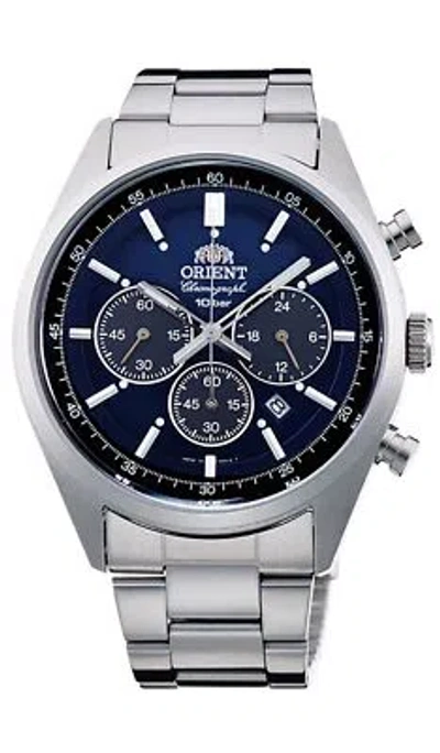 Pre-owned Orient Neo70's Solar Panda Wv0021tx Solar Chronograph Elegant Watch