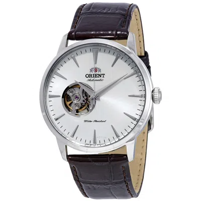 Orient Open Heart Automatic White Dial Men's Watch Fag02005w0 In Brown
