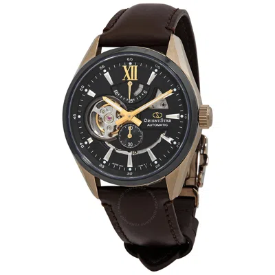 Orient Star Automatic Black Dial Men's Watch Re-av0115b00b In Brown