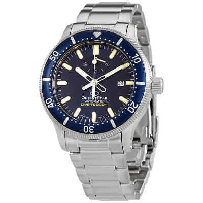 Pre-owned Orient Star Automatic Blue Dial Men's Watch Re-au0302l00b