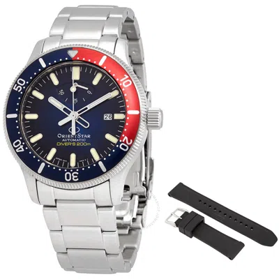 Orient Star Automatic Diver's 200 Meters Blue Dial Pepsi Bezel Men's Watch Re-au0306l00b