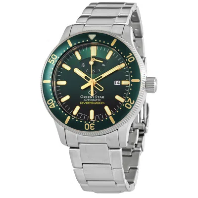 Orient Star Automatic Green Dial Men's Watch Re-au0307e00b In Black / Gold Tone / Green