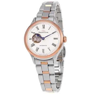 Orient Star Automatic White Dial Ladies Watch Re-nd0001s00b In Two Tone  / Gold Tone / Rose / Rose Gold Tone / White
