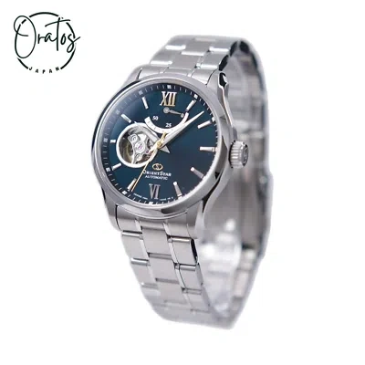 Pre-owned Orient Star Re-at0002e00b Semi-skeleton Green Wristwatch With Box