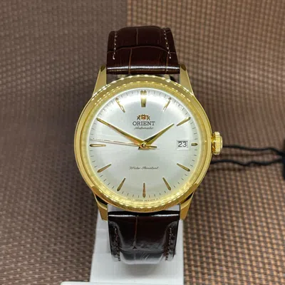 Pre-owned Orient Ra-ac0m01s10b Bambino Mechanical Classic Automatic Leather Men's Watch