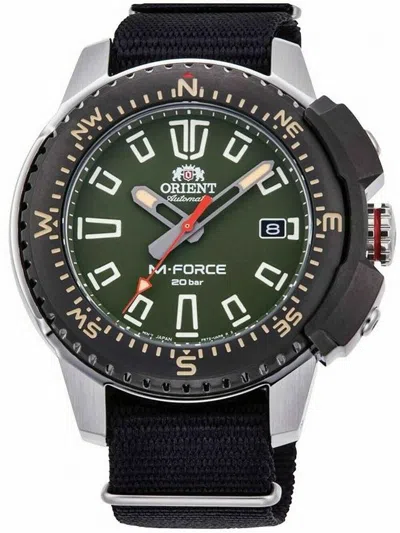 Pre-owned Orient Ra-ac0n03e10,men's Sport,mechanical Movement,fabric,screw Crown,200m Wr