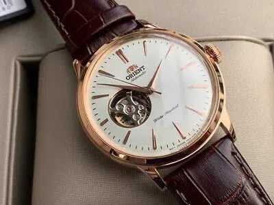 Pre-owned Orient Ra-ag0001s10b Classic Mechanical Brown Leather Analog Men's Watch