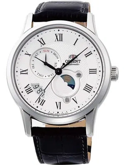Pre-owned Orient Ra-ak0008s10b Moon Phase Automatic Mens Watch 43mm 5atm