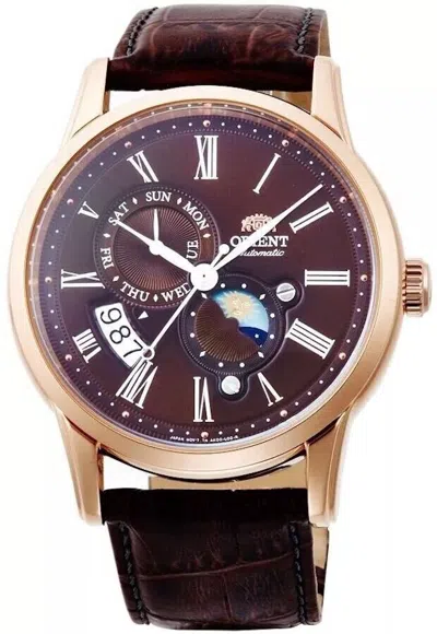 Pre-owned Orient Ra-ak0009t1,ra-ak0009t,men Dress,mechanical,rose Gold Tone Case,strap,wr