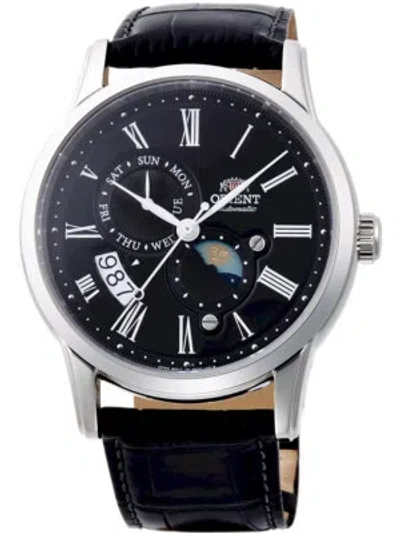 Pre-owned Orient Ra-ak0010b10b Moon Phase Automatic Mens Watch 43mm 5atm