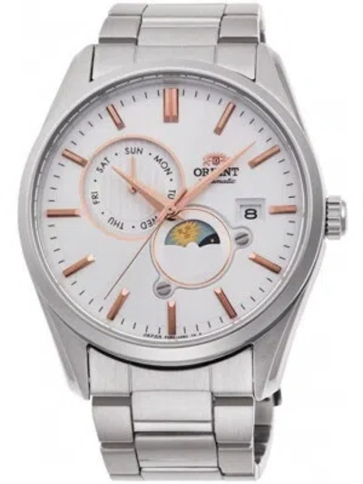 Pre-owned Orient Ra-ak0306s10b Moonphase Automatic Mens Watch 42mm 5atm