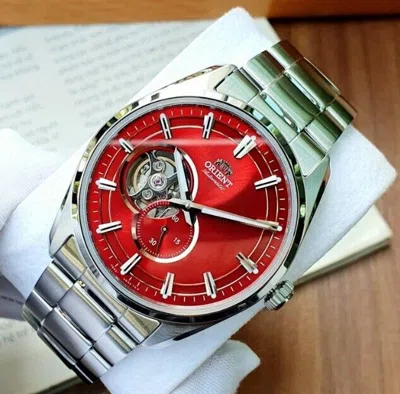 Pre-owned Orient Ra-ar0010r10b Red Analog Automatic Semi-skeleton Dial Men's Casual Watch