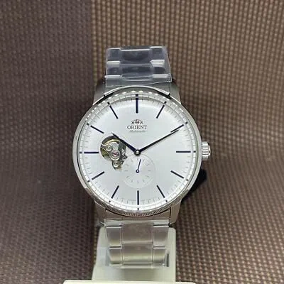 Pre-owned Orient Ra-ar0102s10b Classic Open Heart Automatic Stainless Steel Men's Watch