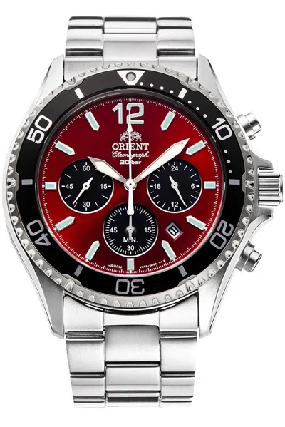 Pre-owned Orient Ra-tx0207r10b Ra-tx0207r,mako Solar ,men's,sapphire,200m Wr