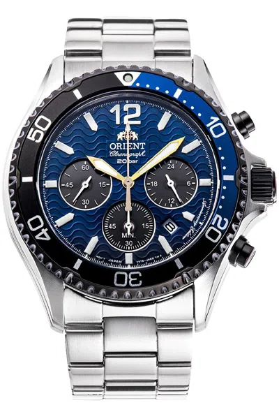 Pre-owned Orient Ra-tx0208l10b Ra-tx0208l,mako Solar ,men's,sapphire,200m Wr