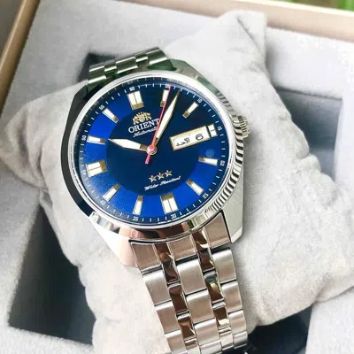 Pre-owned Orient Rare  3 Stars Automatic Luminous Hands Sab0c002d Blue Dial Made In Japan