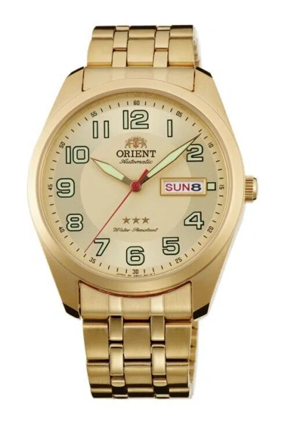 Pre-owned Orient Rare  3 Stars Automatic Luminous Hands Sab0c005c Gold Dial Made In Japan